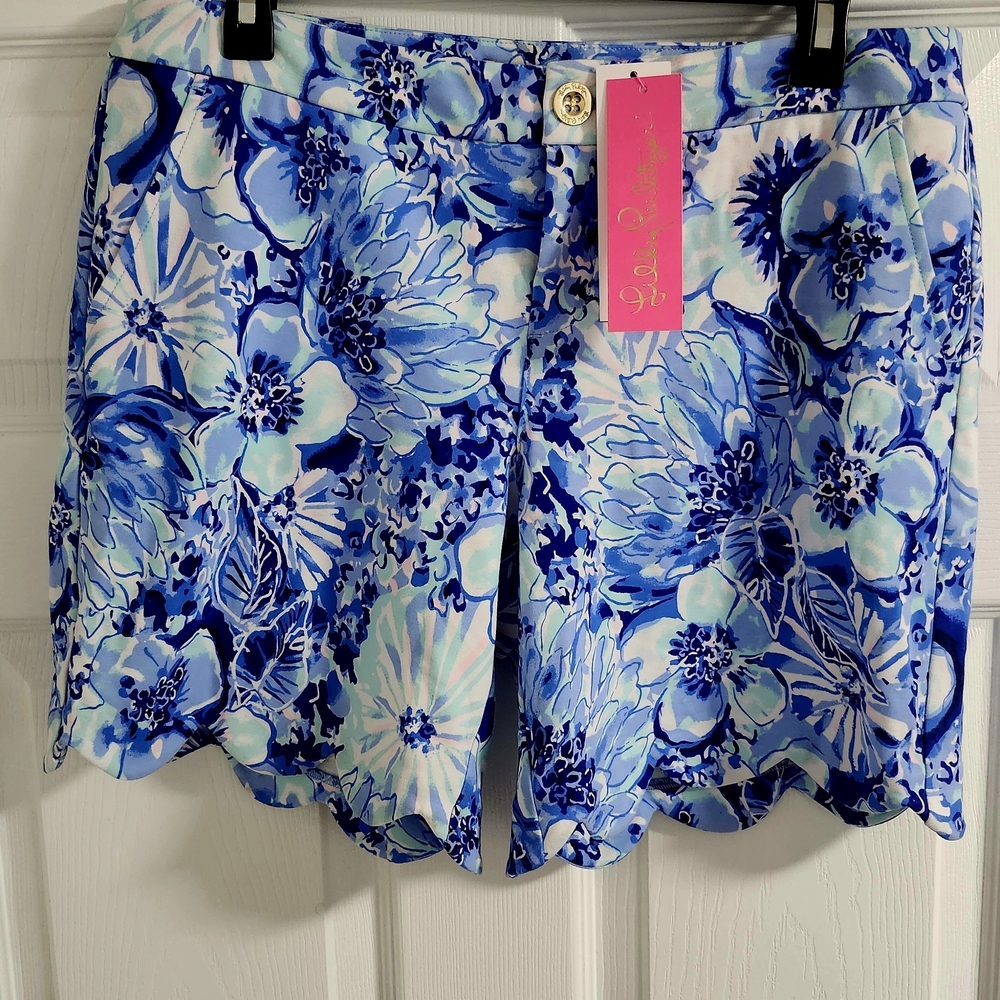 Lilly Pulitzer Blue Floral Women's Shorts